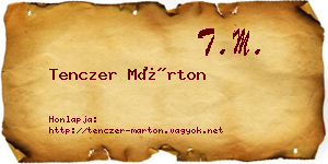 Tenczer Márton névjegykártya